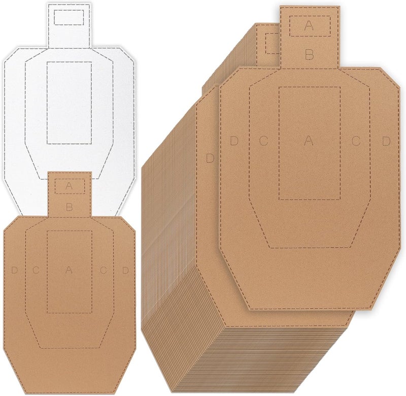 Acostop 30"x18" 2mm Thicken Cardboard Silhouette Shooting Targets - 20/30/50 Pcs Tactical Targets for Shooting Range Practice Competitions Self-Defense Training - Image 1